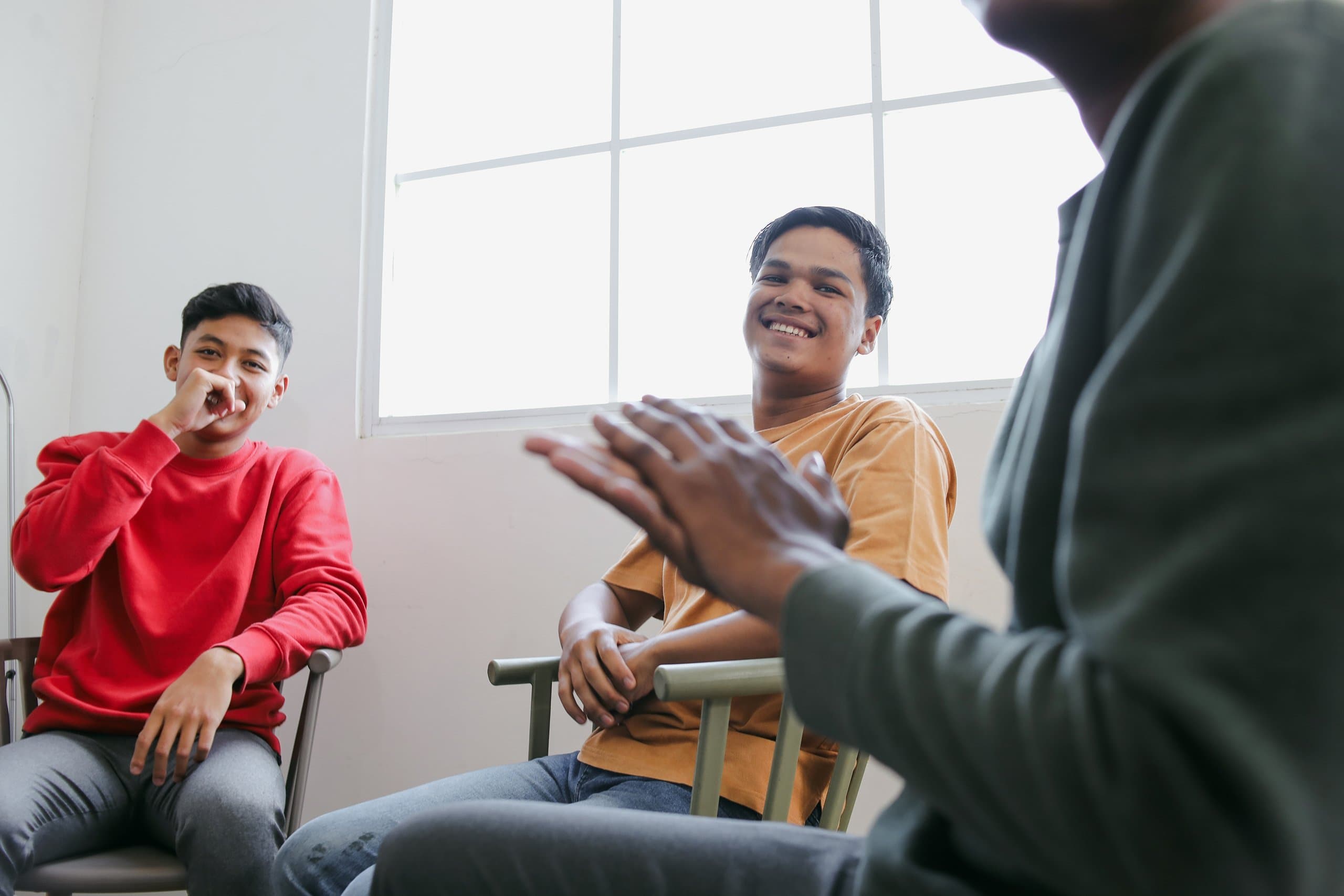 youth sitting in a group